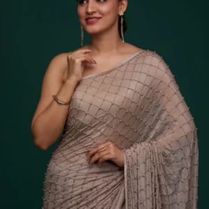 mauve-satin-pearlwork-saree-with-matching-blouse-piece