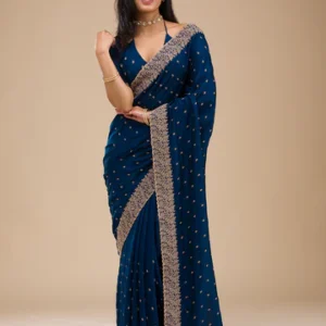 navy-blue-soft-raw-silk-gold-zariwork-saree-with-matching-blouse-piece